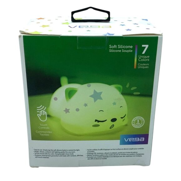 Vega Soft Squeeze LED Touch Light  7 Colors Soft Silicone Night Light Cozy NEW - Picture 2 of 3